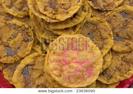 Bunuelos på et marked i Chiapas Mexico