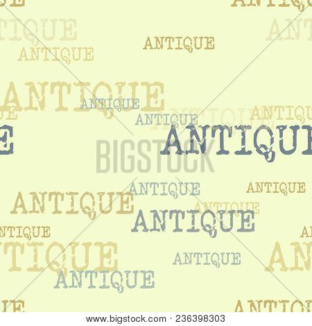 Antique Typography Pattern. Typography Only Series. Minimal Graphics