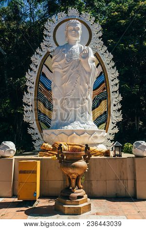Ta Cu, Phan Thiet, Vietnam - March 7, 2017: Landmarks In Linh Son Truong Tho Pagoda On The Mountain 