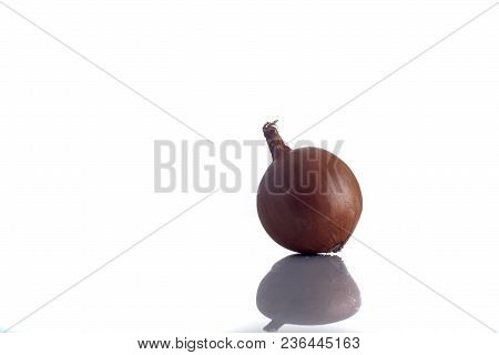 Fresh Onion Bulbs Isolated On White Background