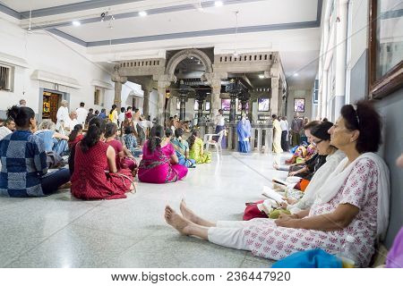 Ashram Of Sri Ramana Maharshi, Tiruvannamalai, Tamil Nadu, India - March Circa, 2018. Unidentified W