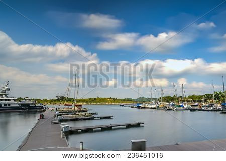 Johor Bahru, Malaysia -aug 3Rd, 2017 :puteri Harbour, Johor, Malaysia. Puteri Harbour Is A Marina De