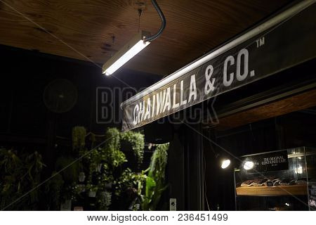 Johor Bahru, Johor: July 22 2018 - One Of Shop Locate At Jalan Seget, Johor Bahru Names Chaiwalla