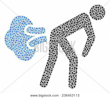 Fart Gases Mosaic Of Small Circles In Various Sizes And Color Shades. Circle Elements Are Organized 