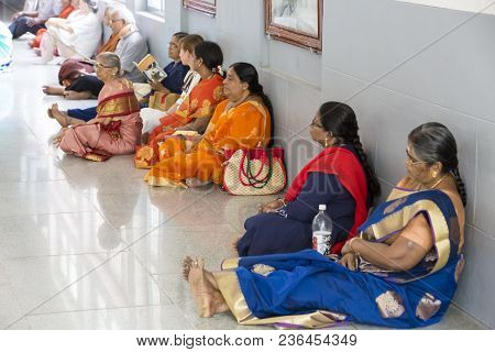Ashram Of Sri Ramana Maharshi, Tiruvannamalai, Tamil Nadu, India - March Circa, 2018. Unidentified W
