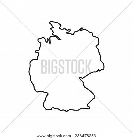Germany Map Icon. Outline Germany Map Vector Icon For Web Design Isolated On White Background