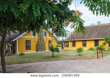 Darma Village From The Lost Series Where Others Lived Located In A Camp On The Island Of Oahu, Hawai