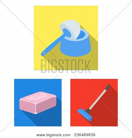 Cleaning And Maid Flat Icons In Set Collection For Design. Equipment For Cleaning Vector Symbol Stoc