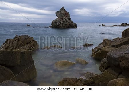 Praia de Lloret De Mar panorâmica