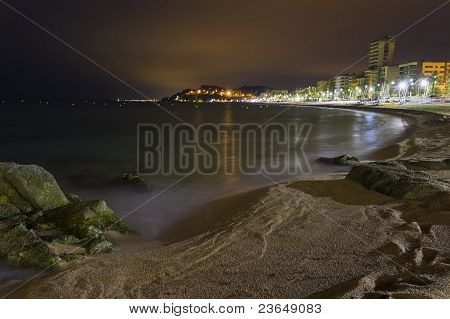 Praia Lloret De Mar noite Views