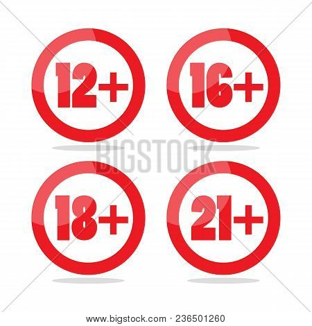 Adults Content Icon. Vector Illustration Graphic Design