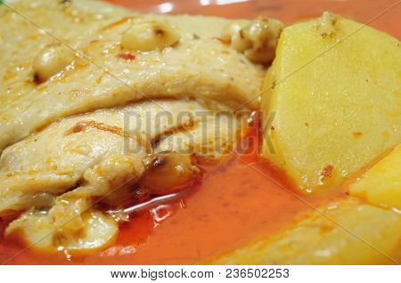 Chicken Masaman Curry Thai Food And Close-up Photograph