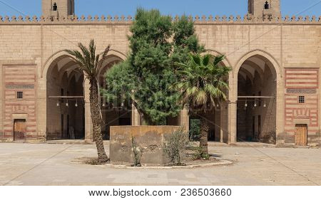 Courtyard Of Al Zaher Barquq Public Historical Mosque, Al Dar Al Ahmar District, Cairo, Egypt
