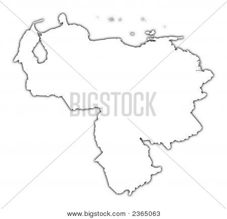 Venezuela Outline Map Image &amp; Photo (Free Trial) | Bigstock