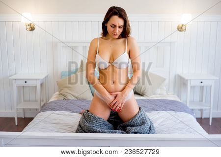 A Portrait Of A Beauriful Woman In A Lingerie