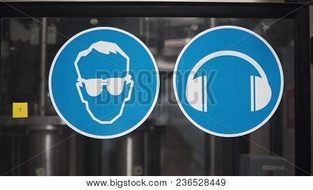 Common Safety Notice On Wearing Personal Protective Equipment At Factory. Clip. Safety Instructions 