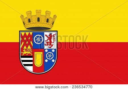 Flag Of Muelheim Is A City In North Rhine-westphalia In Germany. Vector Illustration