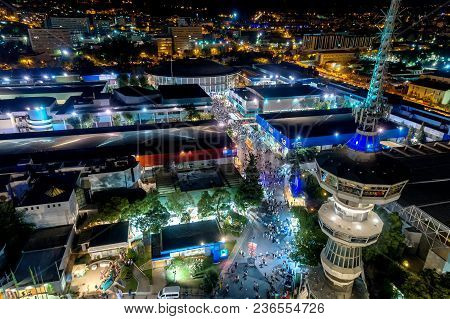 Aerial View Of The Tower Of Ote And The International Exhibition Of Thessaloniki