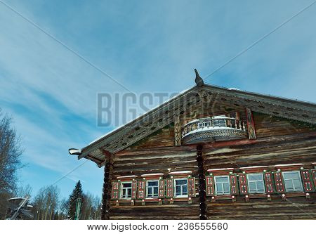 Russian Traditional Wooden Peasant House