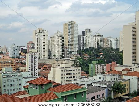 Panoramic View Of The Bela Vista Neighborhood In Sao Paulo, Brazil