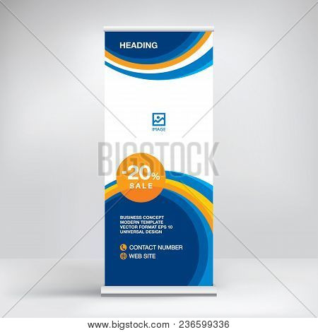 Roll-up Banner, Advertising Stand Design For Conferences, Seminars, Business Presentations, Modern G