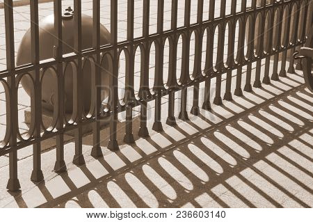 The Alternation Of Light And Dark Bands. The Shadow Of The Fence.