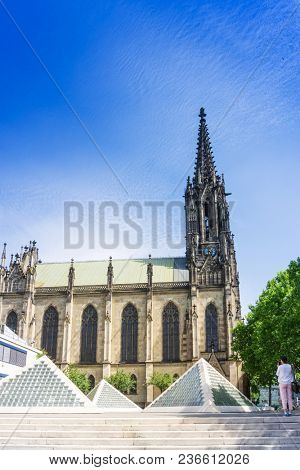 BASEL, SWITZERLAND - June 16, 2017: Old Town of Basel, Switzerland