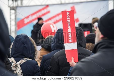 January 28, 2018, Russia, Rostov-on-don. The Meeting Strike Of Voters Directed Against The Elections