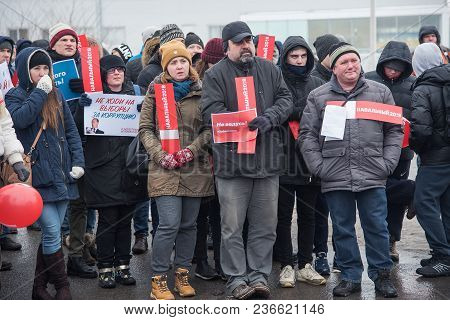 January 28, 2018, Russia, Rostov-on-don. The Meeting Strike Of Voters Directed Against The Elections