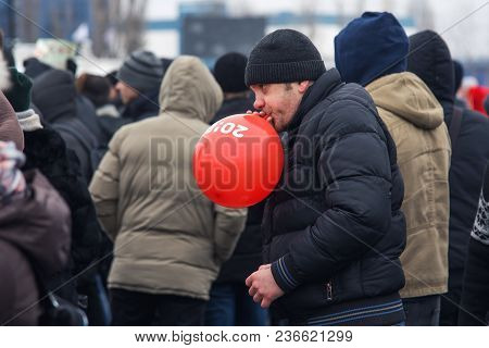 January 28, 2018, Russia, Rostov-on-don. The Meeting Strike Of Voters Directed Against The Elections