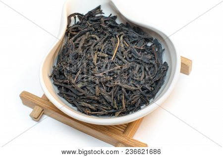 Traditional Russian Tea. Black Tea. Tea On A White Background. Blooming Sally