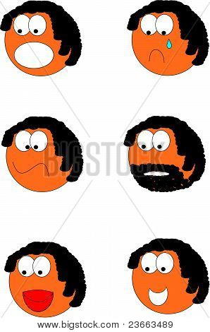 Cartone animato facce