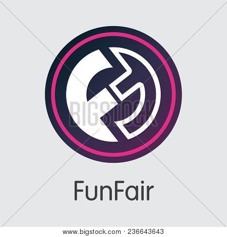 Funfair Blockchain Pictogram Symbol. Blockchain, Block Distribution Fun Transaction Icon