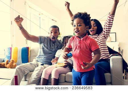 African family spending time together