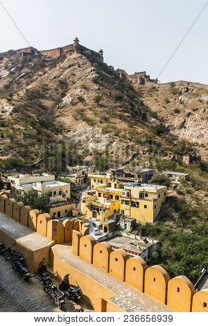 A Small Traditional Indian Settlement Near Amer Fort. India