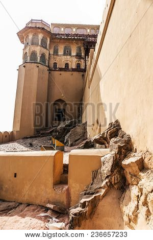 The Fortress Built On The Mountain. Amer Fort. Amber Fort.