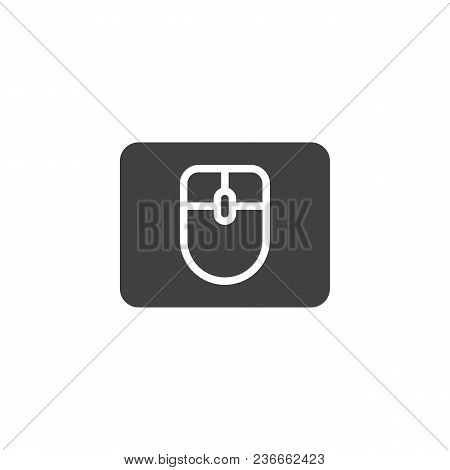 Computer Mouse Pad Vector Icon. Filled Flat Sign For Mobile Concept And Web Design. Mouse Click Soli