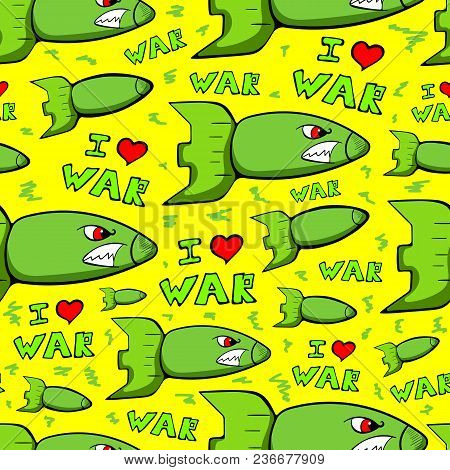 Angry Characters Of A Warhead Seamless Texture