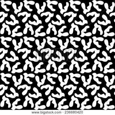 The Stylized Silhouette Of A Bird On A Black Background Is Folded Into A Pattern. Black And White Pr
