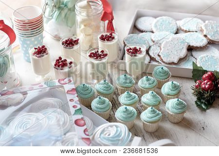 Candybar. Baby Sweets With Cookies And Cakes