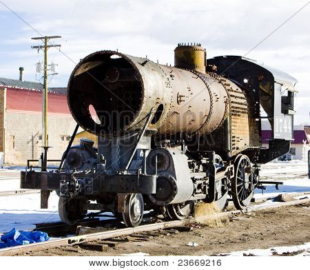en del af et damplokomotiv, Alamosa, Colorado, USA