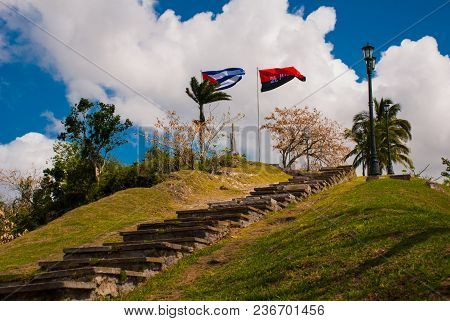 Santa Clara, Cuba: Monument Of The Lomo Del Capiro In Santa Clara. Attraction On The Hill Of The Cit