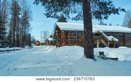 Russian Traditional Wooden Peasant House