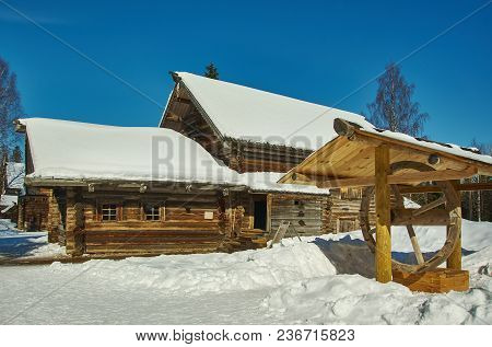 Russian Traditional Wooden Peasant House
