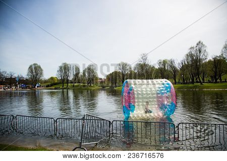 Waterball On The Lake, Play, Park, Summer