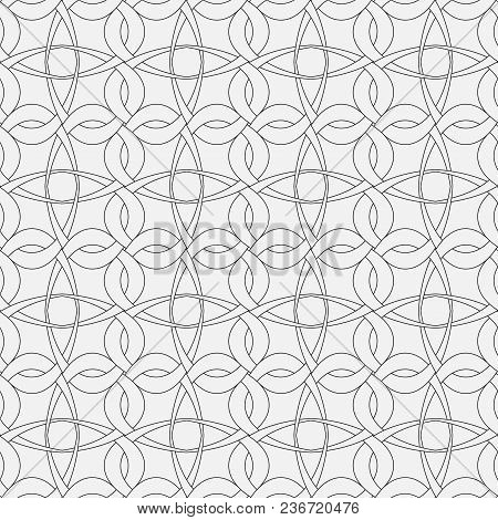Vector Seamless Pattern. Modern Texture. Repetition Of Geometric Elements. Monochrome. Wallpaper For