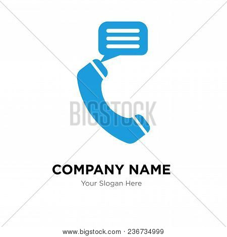 Talking By Phone Auricular Company Logo Design Template, Business Corporate Vector Icon