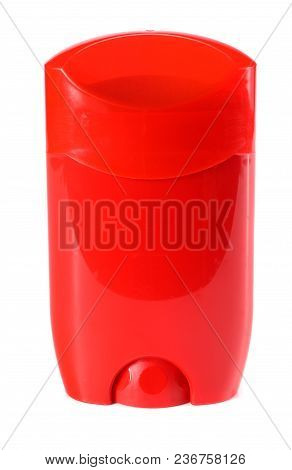 Red Man Deodorant Isolated On White Background
