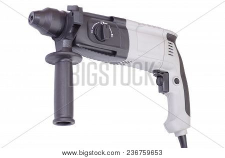 The Rotary Hammer Isolated On White Background.
