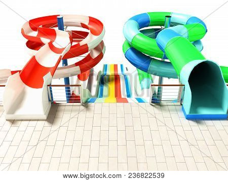 Water Attractions On The Beach Or In The Pool Two Roller Coaster Springs And Three Straight Slides F